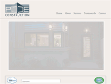 Tablet Screenshot of pjoeconstruction.com